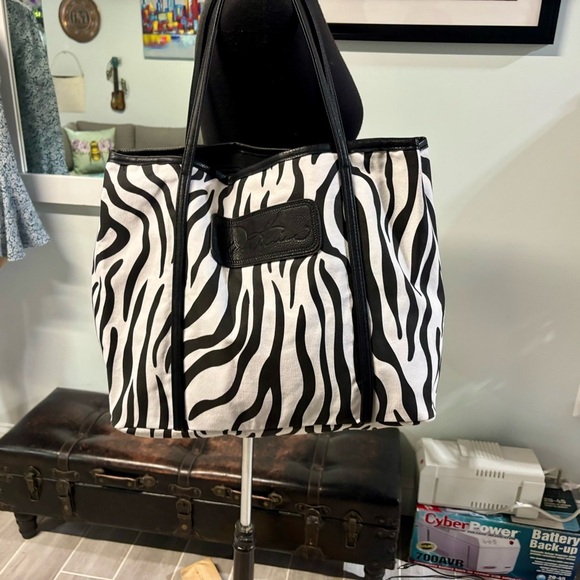 ❤️Vintage Diane Gilman Zebra Print Tote - Picture 2 of 6